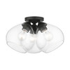 Catania 3 Light Semi-Flush In Black (46502-04)
