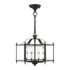 Livingston 4 Light Pendant In Black With Brushed Nickel (4398-04)