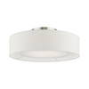 Ellsworth 4 Light Semi-Flush In Brushed Nickel With Shiny White (40144-91)