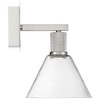 Port Nine Martini Brushed Steel Martini LED Wall Light (63143LEDD-BS/CLR)