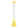Amador 1 Light Mini Pendant In Shiny Yellow With Polished Chrome (41171-82)