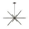 Soho 10 Light Linear Chandelier In Black Chrome (46777-46)