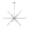 Soho 10 Light Linear Chandelier In Brushed Nickel (46777-91)