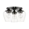 Willow 3 Light Flush Mount In Black Chrome (46723-46)
