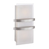 Metro Brushed Steel LED Wall Light (62218LEDD-BS/OPL)