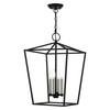 Devone 4 Light Chandelier In Black With Brushed Nickel (49434-04)