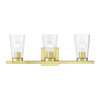 Cityview 3 Light Vanity In Satin Brass (17623-12)