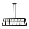 Schofield 3 Light Linear Chandelier In Black With Brushed Nickel (49563-04)