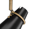 Reeva Semi-Flush in Modern Brass with Matte Black Shade (2122-SF MBS-BLK)