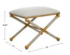 Socialite White Small Bench (23732)