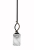 Monterey 1 Light Mini Pendant In Matte Black & Wood-look Metal (2901-MBDW-3009)