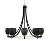 Paramount 8 Light Chandelier In Matte Black & Brushed Nickel (3408-MBBN-4029)
