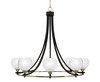 Paramount 8 Light Chandelier In Matte Black & Brushed Nickel (3408-MBBN-4101)