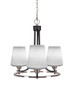 Paramount 3 Light Chandelier In Matte Black & Brushed Nickel (3403-MBBN-4031)
