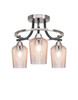 Paramount 3 Light Semi Flush In Matte Black & Brushed Nickel (3417-MBBN-4253)