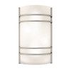 Cassi Brushed Steel 2 Light Wall Light (20416-BS/OPL)