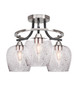 Paramount 3 Light Semi Flush In Matte Black & Brushed Nickel (3417-MBBN-4812)