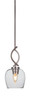 Monterey 1 Light Mini Pendant In Graphite & Wood-look Metal (2901-GPDW-4810)