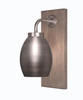 Oxbridge 1 Light Sconce In Graphite & Wood-look Metal (1771-GPDW-426-GP)