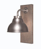 Oxbridge 1 Light Sconce In Graphite & Wood-look Metal (1771-GPDW-427-GP)