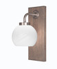 Oxbridge 1 Light Sconce In Graphite & Wood-look Metal (1771-GPDW-4101)