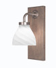 Oxbridge 1 Light Sconce In Graphite & Wood-look Metal (1771-GPDW-4761)