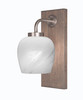Oxbridge 1 Light Sconce In Graphite & Wood-look Metal (1771-GPDW-4811)