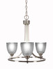 Paramount 3 Light Chandelier In Brushed Nickel (3403-BN-500)