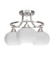 Paramount 3 Light Semi Flush In Brushed Nickel (3417-BN-212)