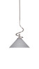 Capri 1 Light Mini Pendant In Brushed Nickel (901-BN-4002)