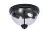 2 Light Flush Mount In Matte Black (822-MB-0)