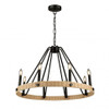 Perris 8 Light Chandelier In Black (AC11718BK)