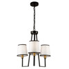 Artcraft Lighting Coco 3 Light Chandelier Black and Gold (SC13343BK)
