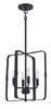 Stowe 4 Light Foyer in Flat Black (56034-FB)