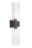 Ridge 24" 2 Light Outdoor Wall Sconce in Midnight (ZA4510-MN)