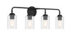 Stowe 4 Light Vanity in Flat Black (56004-FB)