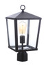 Olsen 1 Light Medium Outdoor Post Lantern in Midnight (ZA4615-MN)