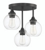 Glenda 3 Light Semi Flush in Flat Black (56253-FB)