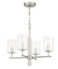Hailie 4 Light Chandelier in Satin Nickel (55624-SN)