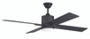 Teana 1 Light 52" Indoor Ceiling Fan In Flat Black (TEA52FB4-UCI)
