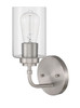 Romero 1 Light Wall Sconce in Brushed Polished Nickel (56401-BNK)