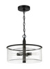 Hailie 4 Light Convertible Semi Flush in Flat Black (55654-FB)