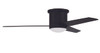 Cole 52" 3-Blade Indoor/Outdoor (Damp) Ceiling Fan in Flat Black w/ Flat Black/Greywood Blades; Light Kit Included (optional) (CLE52FB3)