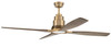 Ricasso 60" 4-Blade Ceiling Fan in Satin Brass w/ Driftwood Blades; Light Kit Included (optional) (RIC60SB4)
