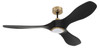 Envy 60" 3-Blade Ceiling Fan in Flat Black/Satin Brass w/ Flat Black Blades; Light Kit Included (optional) (EVY60FBSB3)