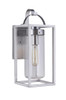 Neo 1 Light Small Outdoor Wall Lantern in Satin Aluminum (ZA4804-SA)
