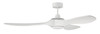 Envy 60" 3-Blade Indoor/Outdoor (Damp) Ceiling Fan in White w/ White Blades; Light Kit Included (optional) (EVY60W3)