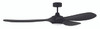 Envy 72" 3-Blade Indoor/Outdoor (Damp) Ceiling Fan in Flat Black w/ Flat Black Blades; Light Kit Included (optional) (EVY72FB3)