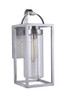 Neo 1 Light Medium Outdoor Wall Lantern in Satin Aluminum (ZA4814-SA)