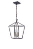 Flynt II 4 Light 12" Foyer in Flat Black/Brushed Polished Nickel (56334-FBBNK)